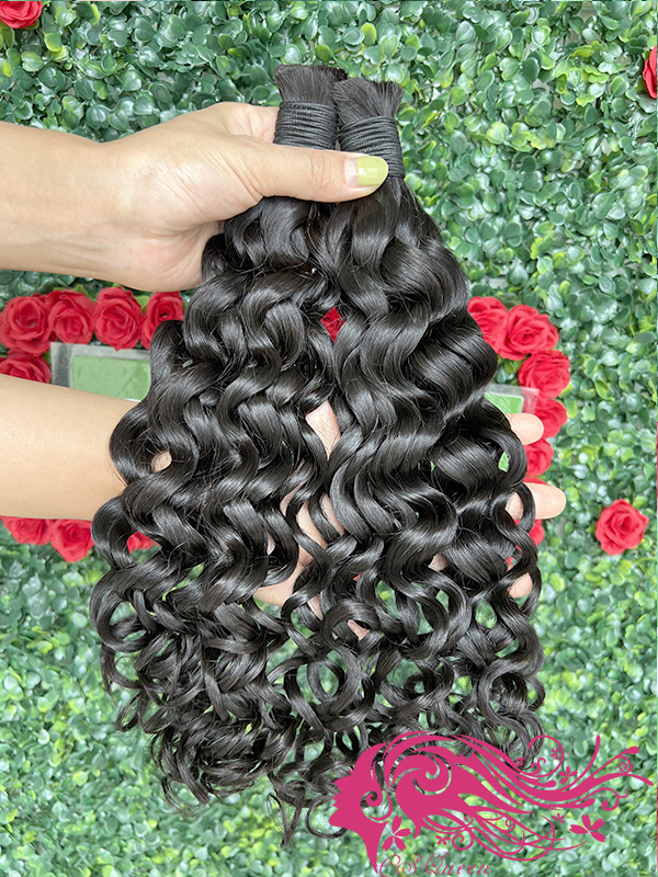 Csqueen Raw hair French Curly Bulk Hair No Weft Human Hair